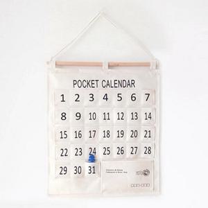 생활비달력 벽걸이 약달력 용돈 저축 달력 영수증 포켓 캘린더 생활비절약 주머니 수납