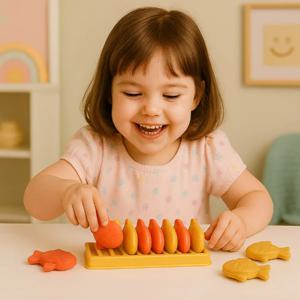 유아 아기 장난감 교구 붕어빵 10개 + 정리대 1개 단품