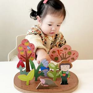 유아 영아 아긱 어린이 장난감 교구 원목 과수원 놀이