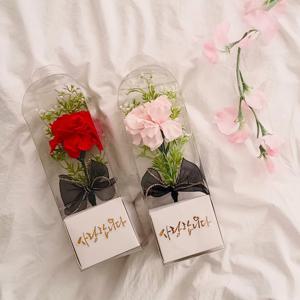 카네이션 비누꽃 한송이 캐리어 어버이날 스승의날 선물