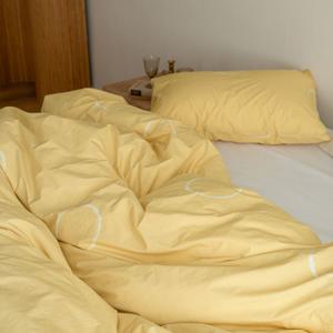 잉크 도트 이불 커버 세트_레몬 버터 S/Q/K