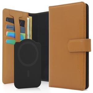 전기종 호환 허스크 천연 소가죽 다이어리 휴대폰 케이스 + 맥세이프 호환 플레이트 세트