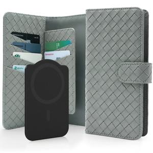 전기종 호환 위브 마그네틱 지갑 가죽 다이어리 + 맥세이프 호환 플레이트 세트