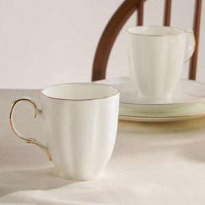 펌킨 골드림 화이트 브런치세트 4p(택1) 컵 물잔 커피잔 찻잔 예쁜 머그컵 홈카페 집들이