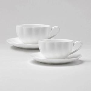 펌킨 화이트 컵소서 2인조 커피잔 예쁜 명품 찻잔 홈카페 집들이 신혼 브런치