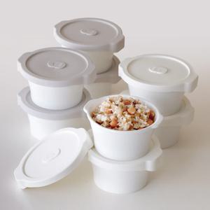 식탁에 바로 놓는, 도자기 전자레인지/냉동밥용기 (4개세트)