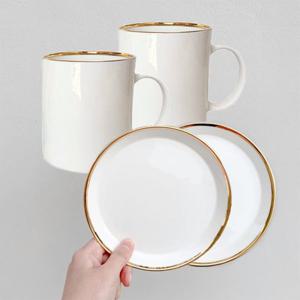 본차이나 24K 골드라인 모닝세트 4p(택1) 예쁜 명품 찻잔 홍차잔 홈카페 집들이 브런치