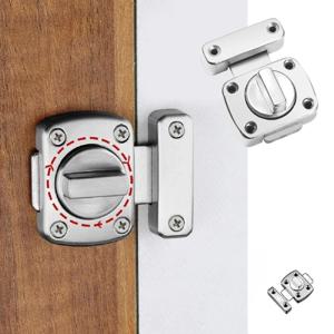 방문 장금 장치 도어 래치 사각 잠금장치 방범 용품 180도 회전 래치락