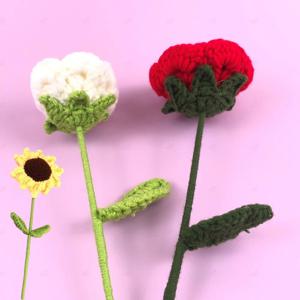 니트꽃 뜨개꽃 꽃다발 졸업식 조화 유치원 뜨개폼 성묘꽃 장미