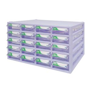 국내생산 완제품/투명수납함 소형 20칸 미니서랍 책상 사무실 플라스틱 팬트리 다용도 정리함