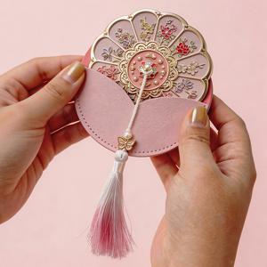 연꽃궁중손거울 핑크공주 휴대용미러 인싸 동양풍