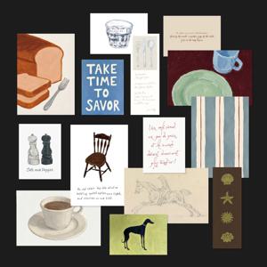 홈카페 인테리어엽서 빈티지감성 데스크테리어 벽꾸미기 엽서세트 14매 Midi Table