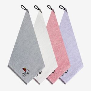 스누피 블럭블랙 고리수건 면20수 45g 34x34