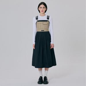 플리츠 오버롤 그라피 앞치마