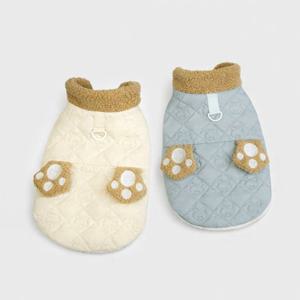강아지 겨울옷 패딩 콩콩 퀄팅 베어 조끼