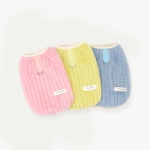 강아지 겨울옷 꽈배기 보송 조끼