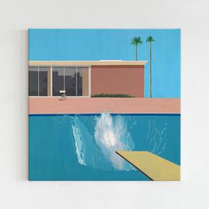 데이비드 호크니 아트 포스터 캔버스 액자 _ 더 큰 첨벙B