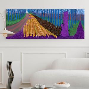 데이비드 호크니 대형 와이드 캔버스 액자 _ 겨울목재B