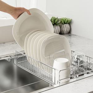 양방향 거치가능! 스텐 304 길이조절 확장형 싱크대 접시 식기건조대