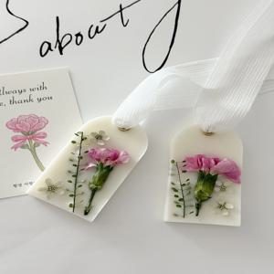 카네이션 왁스타블렛 드라이플라워 방향제 캔들 선물 답례품