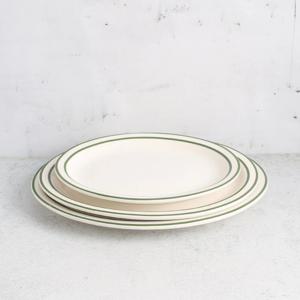 라쿠스뉴욕도자기 양식타원접시 3size 그린