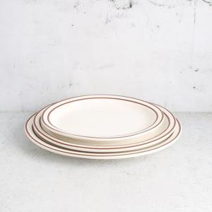 라쿠스뉴욕도자기 양식타원접시 3size 브라운