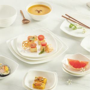 더 셰프 사각 2인 홈세트 10p 식기세트 그릇세트 신혼 집들이 한식 도자기