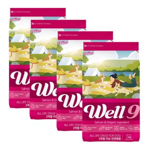 가수분해 피부 눈물 사료 웰나인독 연어 1kg x 4개