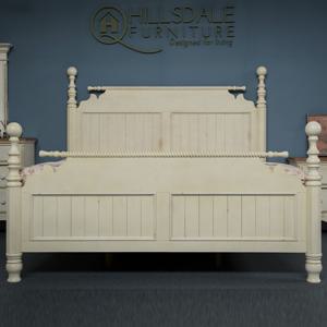 엔틱수입가구 원목 빈티지화이트 포스터 라지킹침대 1172 매트리스 미포함