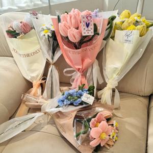 튤립 데이지 모루꽃다발 DIY 만들기 세트 졸업 기념일 꽃다발 선물