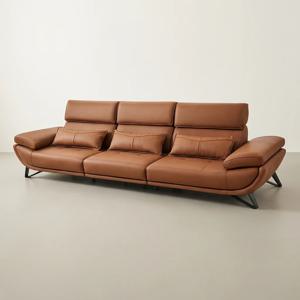 베르니 실리콘레더 가죽 스윙 좌방석 확장 4인 소파