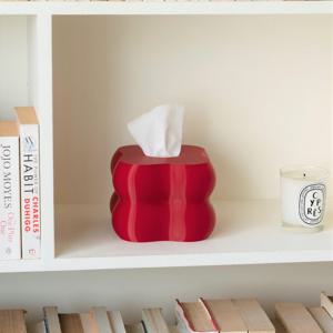 미드센츄리 모던 디자인 오브제 휴지케이스 각티슈 케이스 감성 인테리어 딥 레드 에코 미니