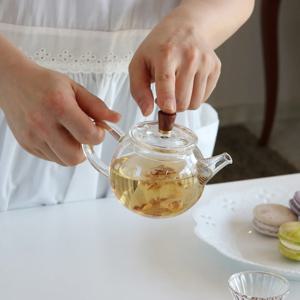 심플 둥근 내열유리 미니 찻주전자 티포트