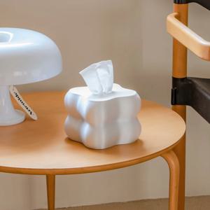 미드센츄리 모던 디자인 오브제 휴지케이스 각티슈 케이스 감성 인테리어 펄 화이트 미니