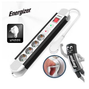 서지보호 고용량 멀티탭 3680W 납작 과부하차단 화이트 4구 2M