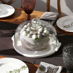 케익 빵 보관함 푸드커버 도자기 유리 돔 케이크돔 M