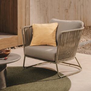 SACONCA 사콘 아웃도어 로프 아연도금 스틸 1인 암체어(낮은 등받이) 2color