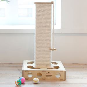 고양이 원목 장난감 스크래쳐 수직 기둥