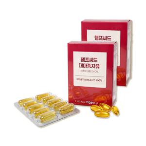 캐나다 햄프씨드 대마종자유 1000mg*30정 2팩