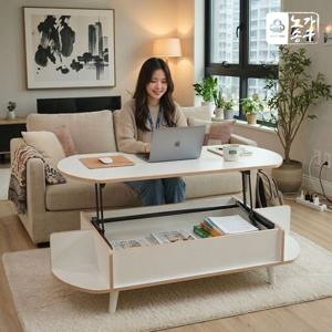 노송가구 EO등급 LPM 리프트업 쇼파테이블 1200X600