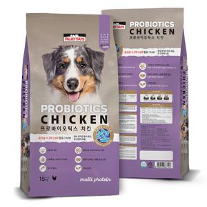 장 건강 프로바이오틱스 치킨 강아지 사료 15kg 대용량사료