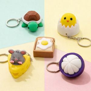 클리커 키링 장난감 딸깍이 키캡 클릭커 3d 청축 거북이 병아리 토스트 쥐 치즈 망고스틴