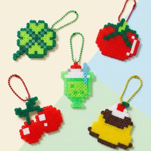 펄러 컬러 비즈 키링 만들기 픽셀 퓨즈비즈 키트 - 다리미비즈 DIY 10종 도안 취미세트