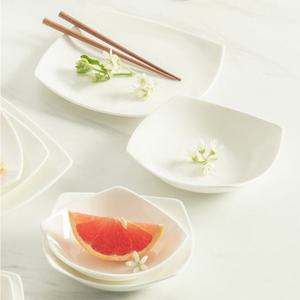 더 셰프 사각(미카엘) 부페접시 5p 식기세트 그릇세트 신혼 집들이 한식 도자기