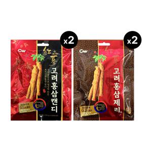 청우 고려홍삼캔디 100g 2개 + 고려홍삼제리 104g 2개