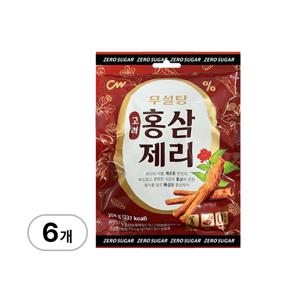 청우 무설탕 고려홍삼제리 104g x 6개 홍상맛 제리 어른간식