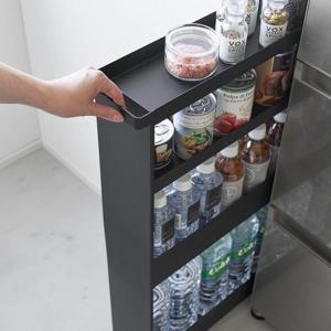 [해외] 주방 틈새수납 이동식 4단 수납선반 트롤리 1806