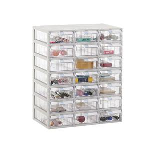 국산완제품! 투명수납함 중형 21칸 미니 서랍 약통 커피 소품 펜트리 책상 레고 정리 보관