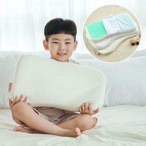 어린이 쿨 젤 메모리폼 베개 오가닉커버 사계절용