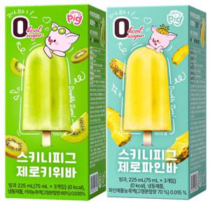 스키니피그 제로바(키위/파인) 2개 세트 (총 6개입)